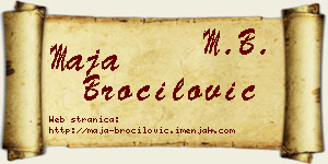 Maja Broćilović vizit kartica